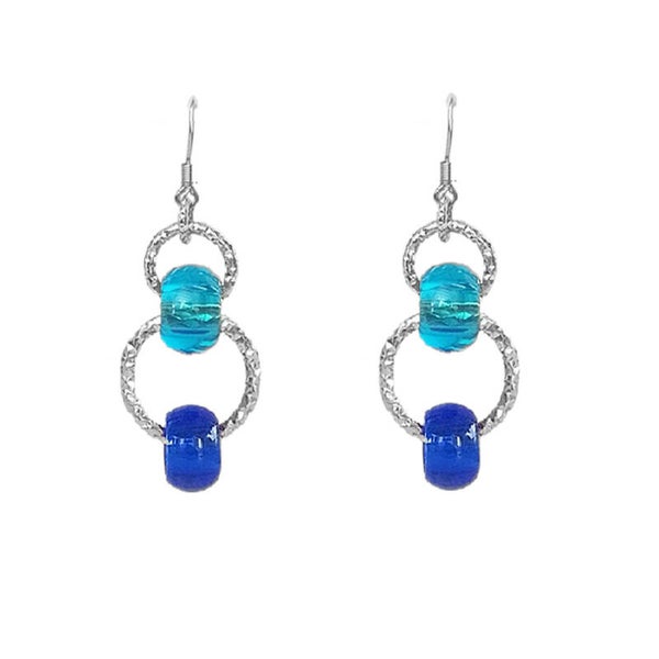 orecchini con perle in vetro art. 8050 arg.