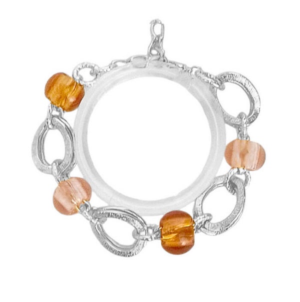 bracciale con perle di vetro art. 0804 arg.