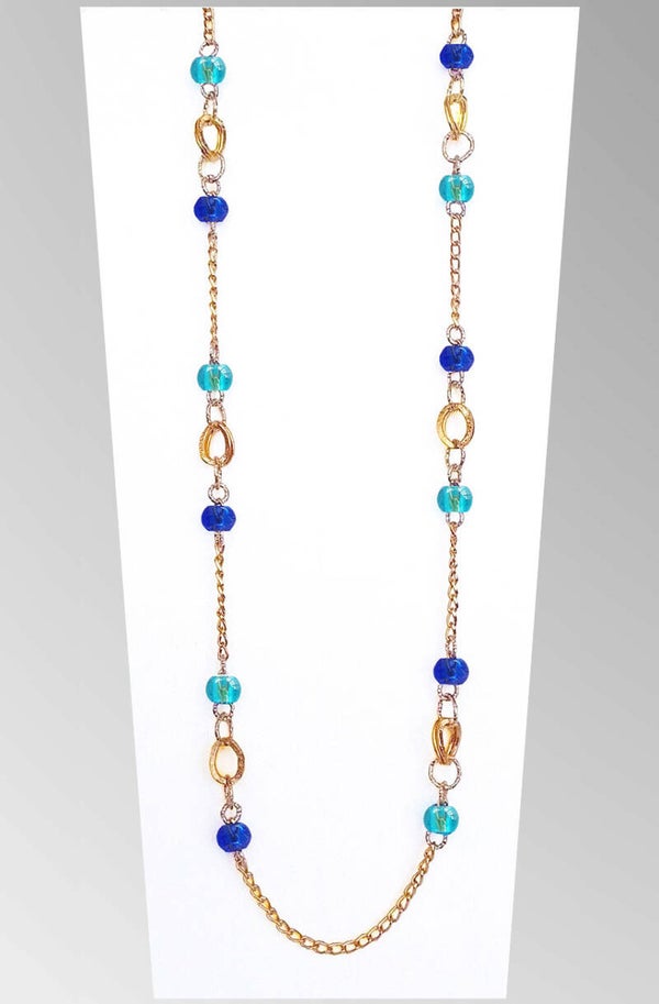 collana con perle di vetro art. 805 oro