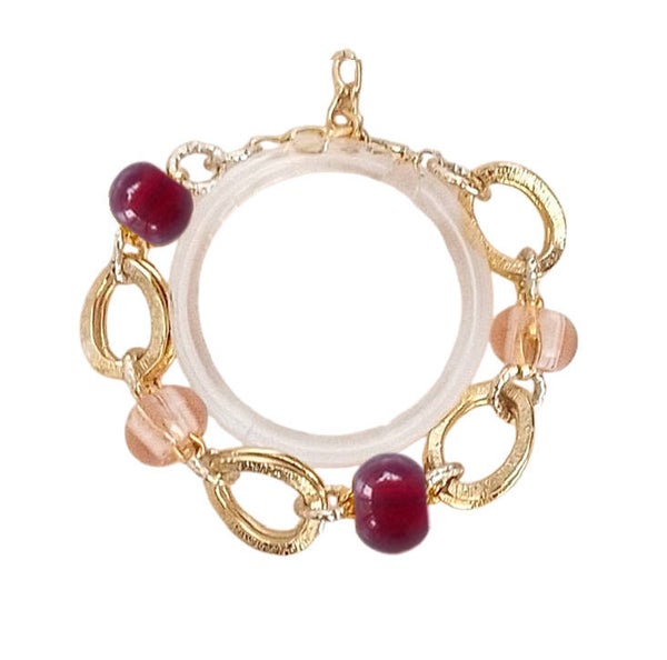bracciale con perle di vetro art. 8030 oro