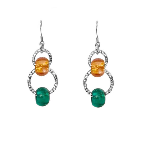 orecchini con perle in vetro art. 8060 arg.