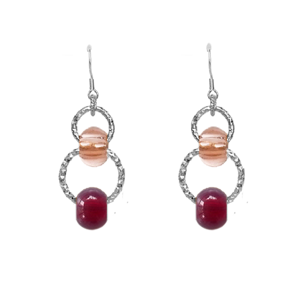 orecchini con perle in vetro art. 0803 arg.