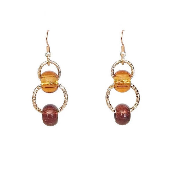 orecchini con perle in vetro art. 8010 oro