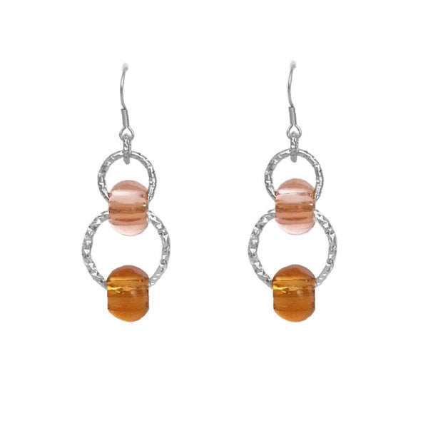 orecchini con perle in vetro art. 8040 arg.