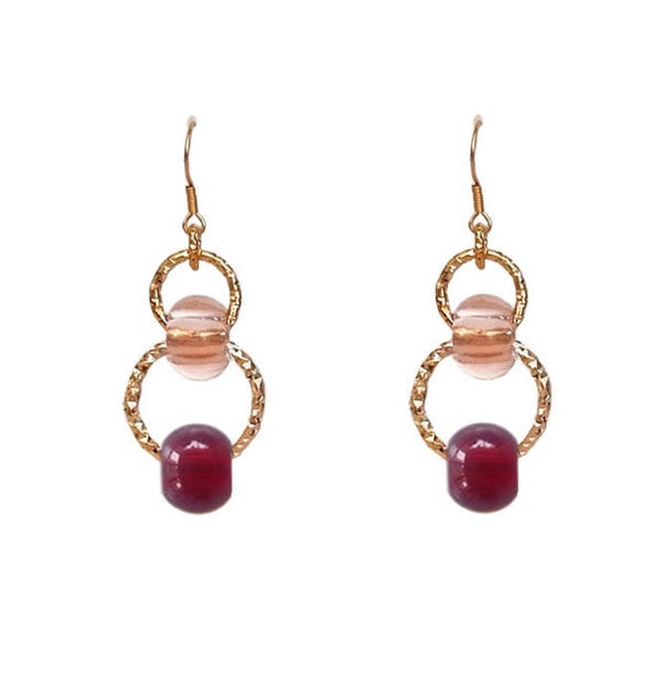 orecchini con perle in vetro art. 0803 oro