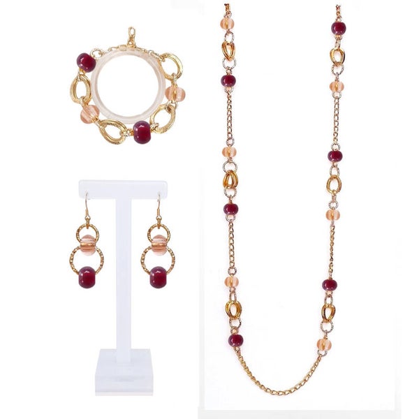 parure con perle in vetro art. 8300 oro