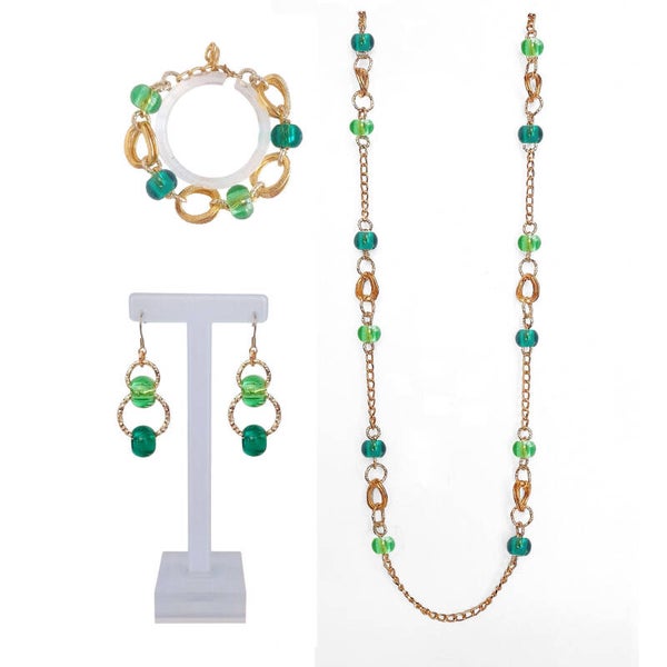 parure con perle in vetro art. 8200 oro