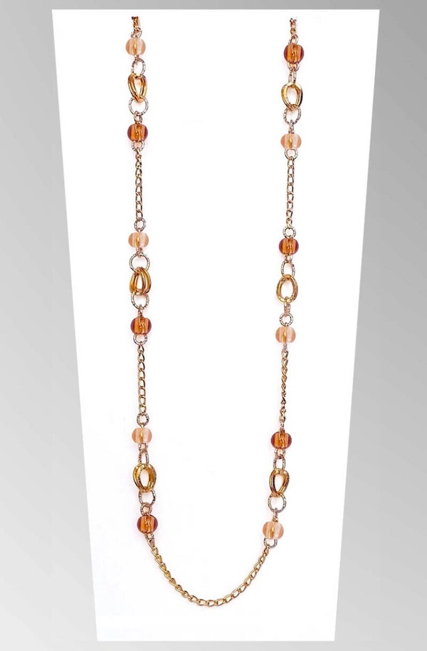 collana con perle di vetro art. 804 oro