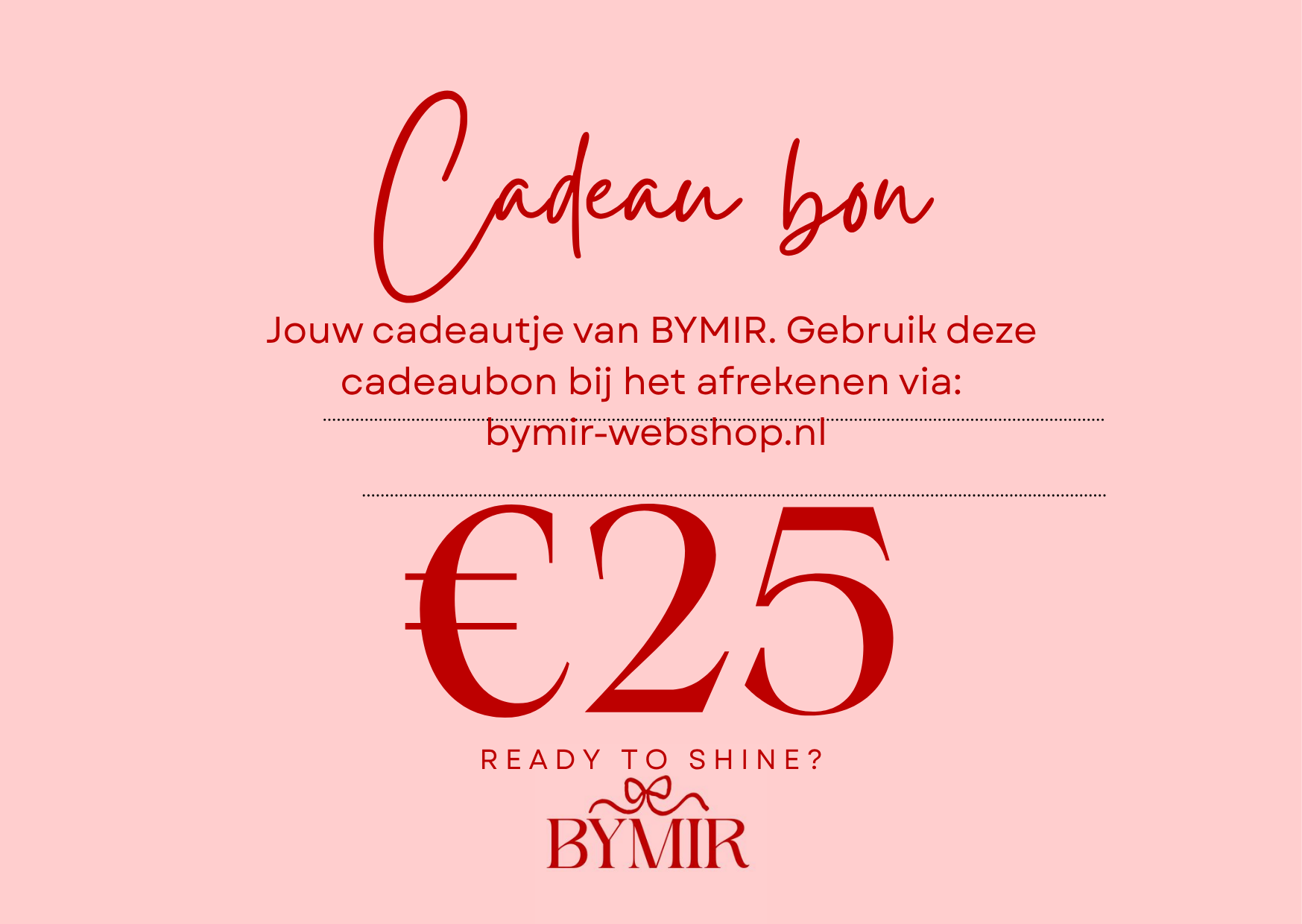 Digitale-cadeaubon BYMIR €25