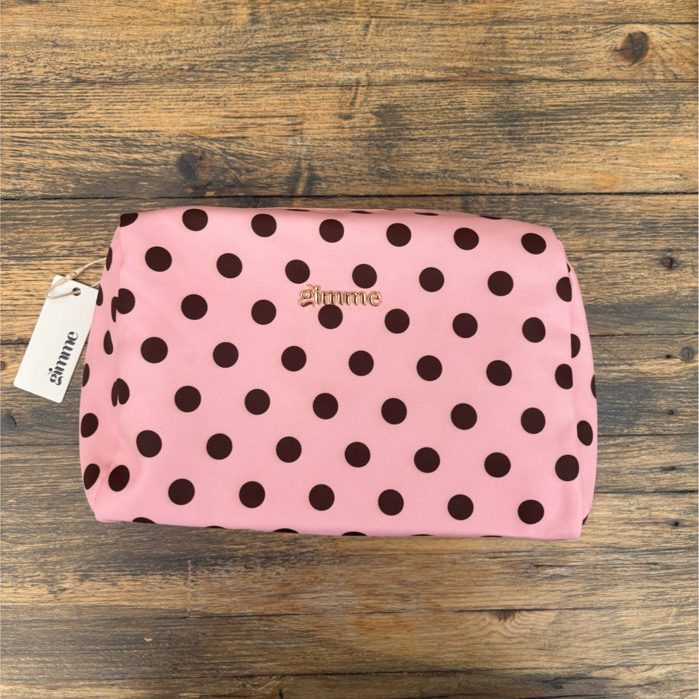 Make-up bag Polkadot roze