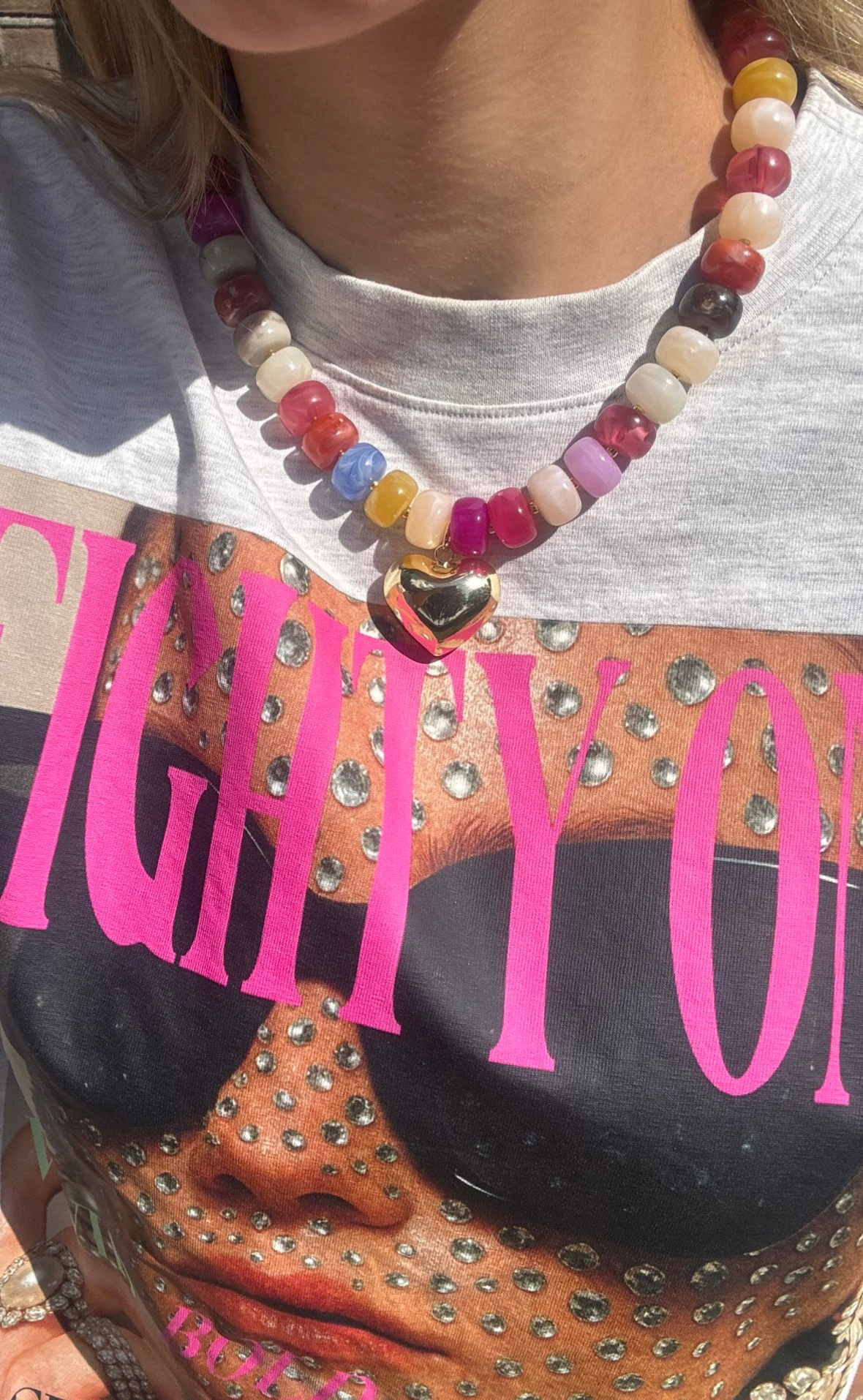 Candy hart necklace