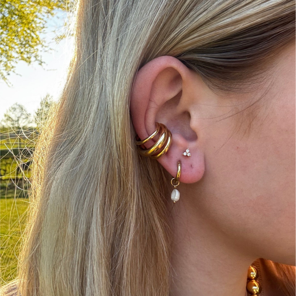 Chunky earcuff goud
