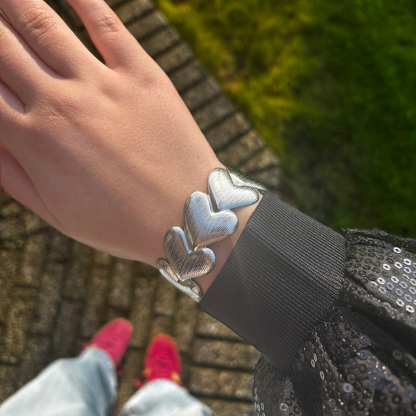 Hart bangle zilver