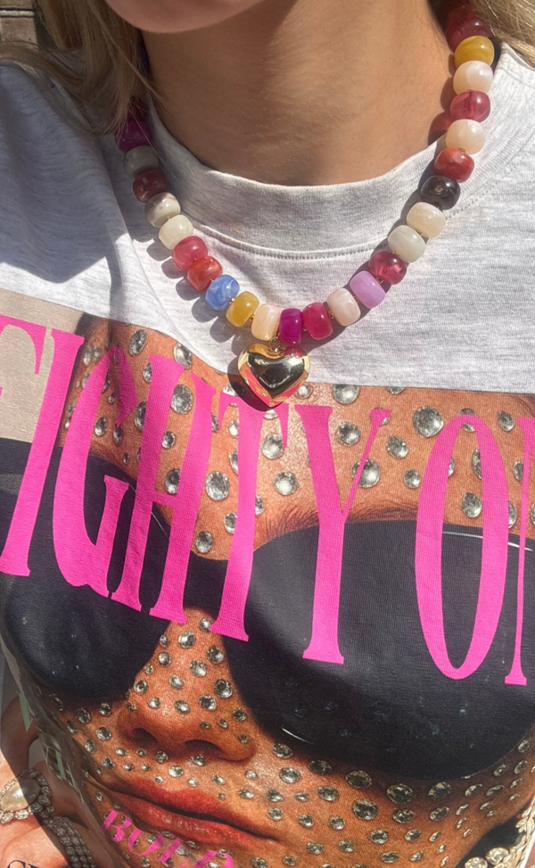 Candy hart necklace