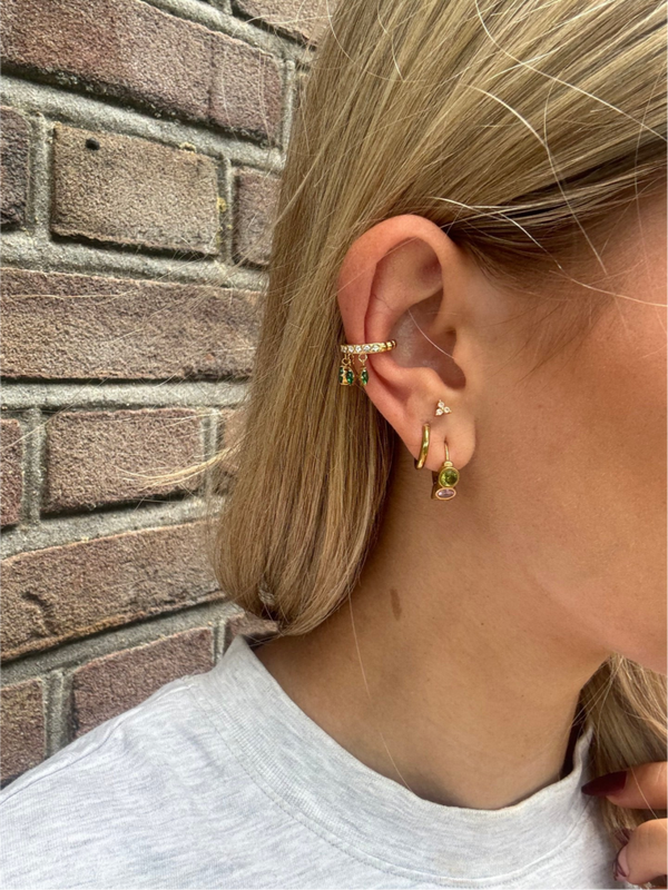 Shiny earcuff groen