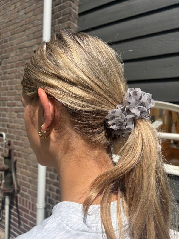 Polkadot scrunchie wit