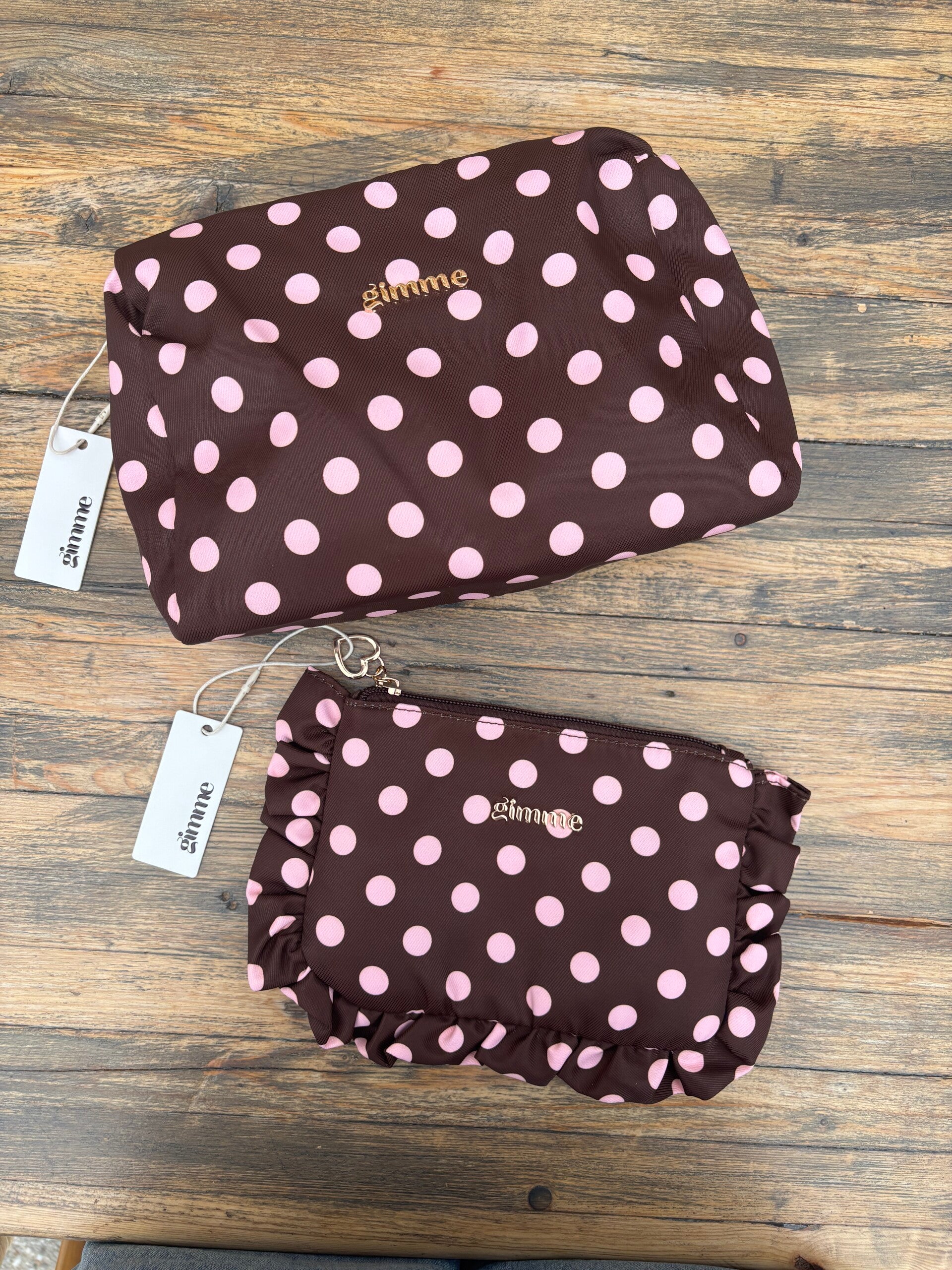 Make-up bag set bruin