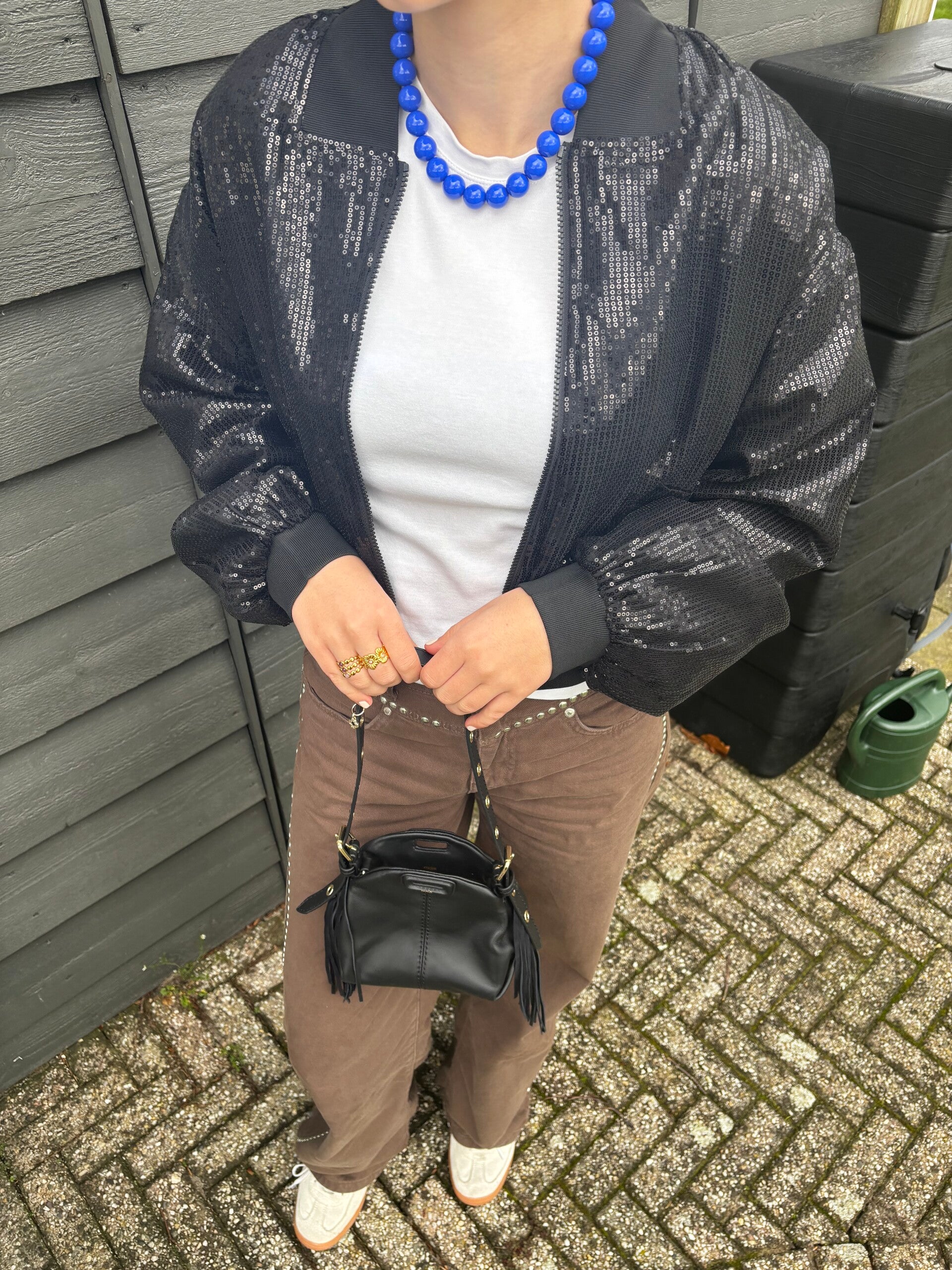 Bold necklace blauw