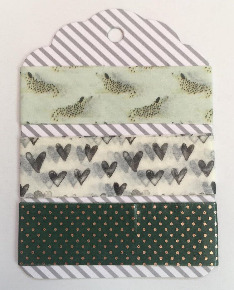 Groene washi tag