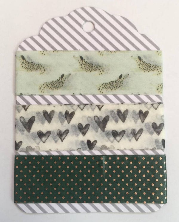 Groene washi tag