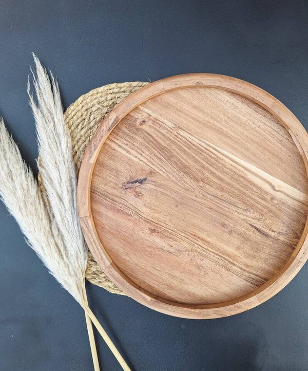 Rond plateau acaciahout 38cm