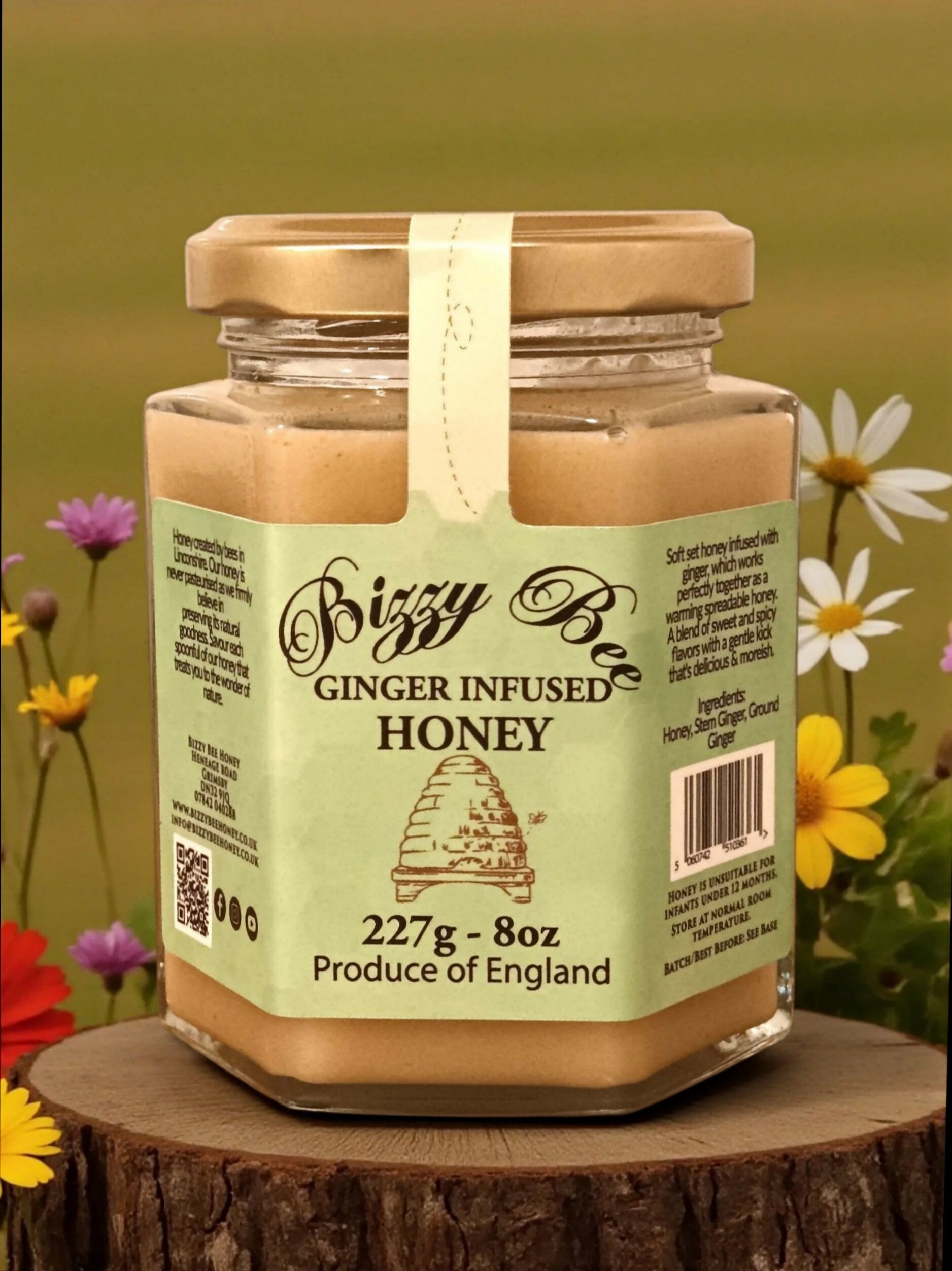 Bizzy Bee Ginger Infused Honey  227g