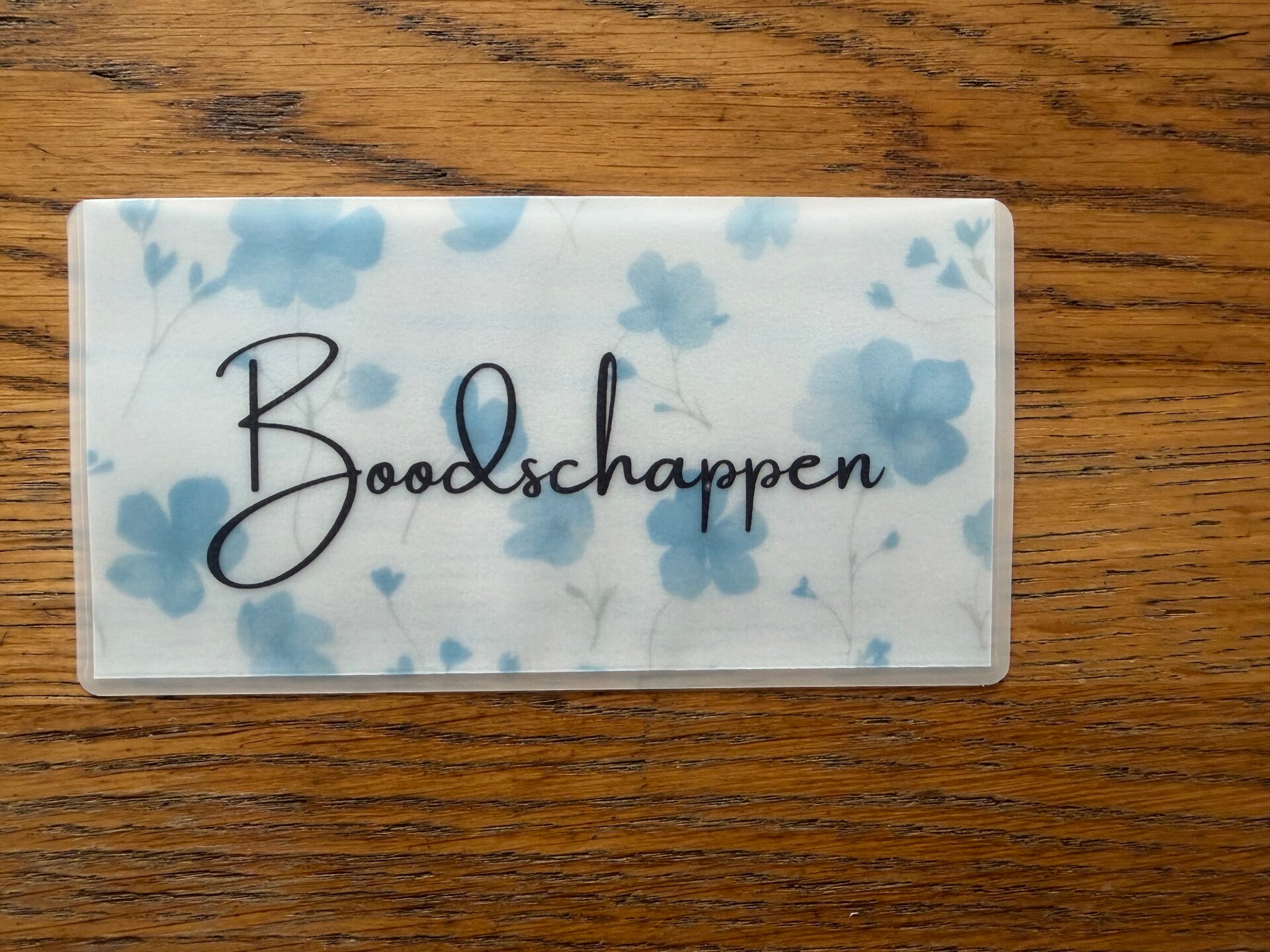 Cash envelop voor de portemonnee - blue flowers