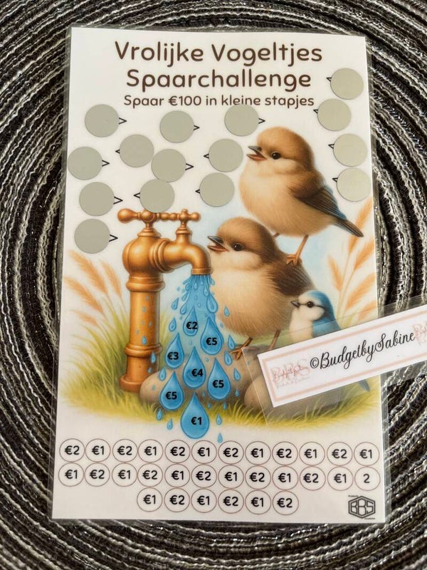 Vrolijke vogeltjes Spaarchallenge