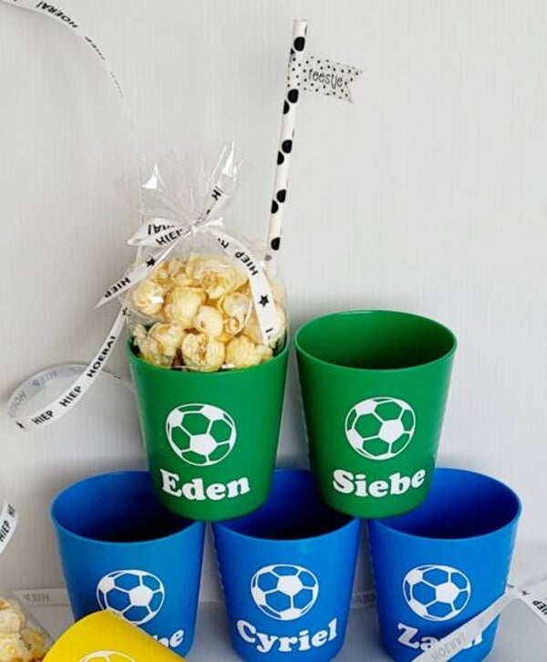 Popcorn voetbal beker