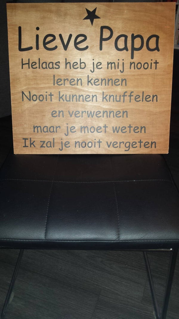 Tekstbord Papa