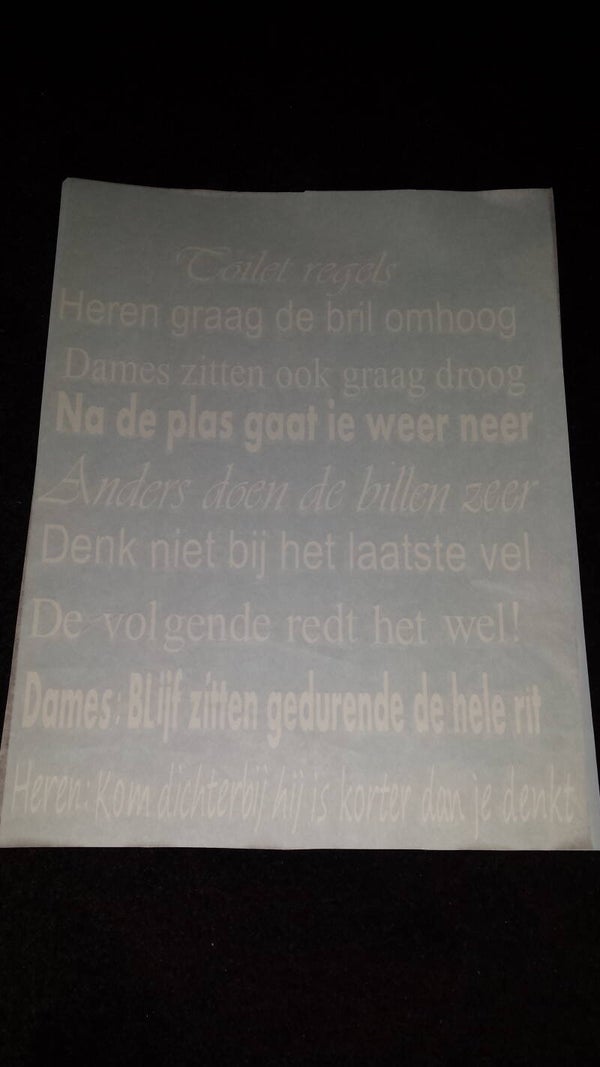 Toilet regels