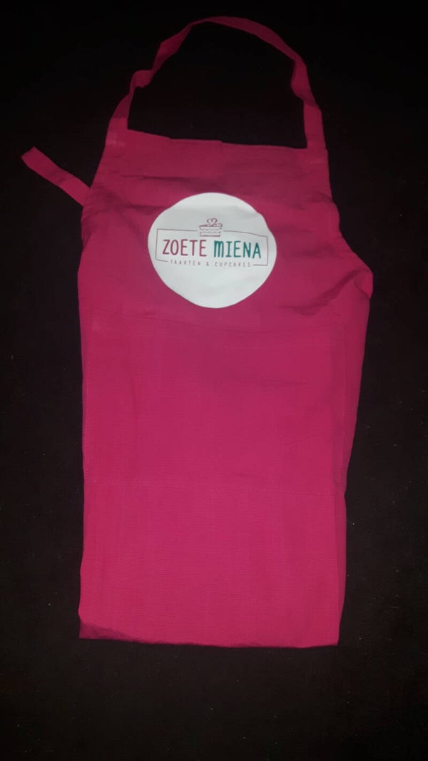 Schort roze INCL. bedrukking