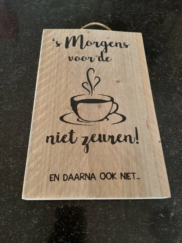 Tekstbord koffie!