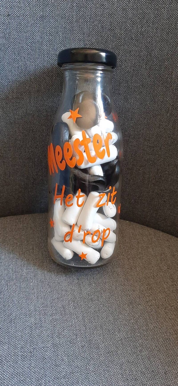 Melkflesje met tekst naar keuze