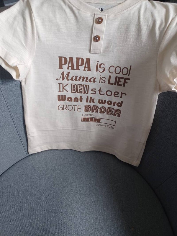 Kindershirt tekst grote broer/zus
