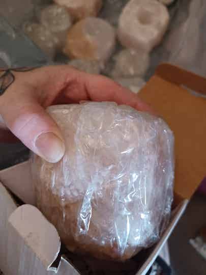 Zoutsteen waxinehouder