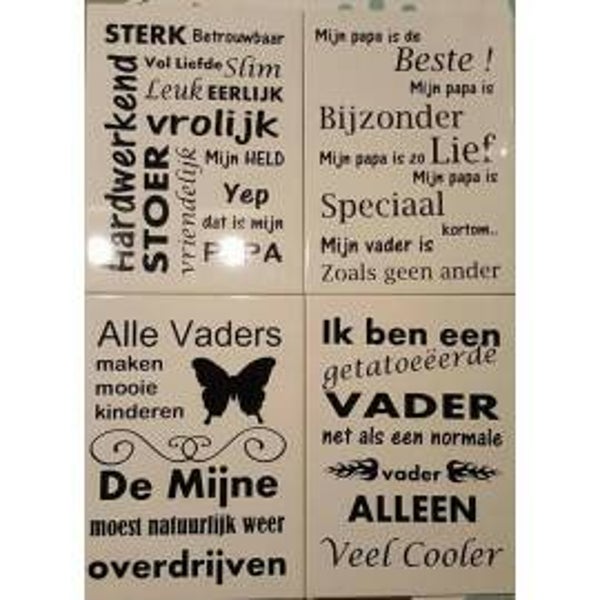 Tegeltjes met tekst naar keuze