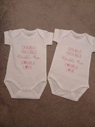 Twin rompers double trouble