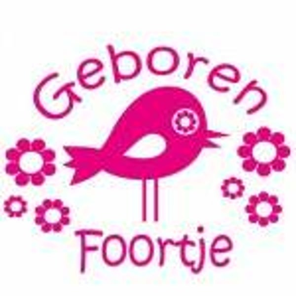 Herbruikbare geboorte stickers