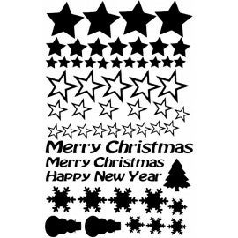 Kerst stickers vel groot