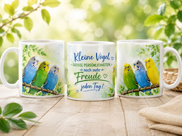Kaffee-Tasse (Wellensittiche)