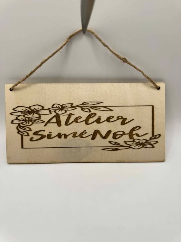 Plaque en bois