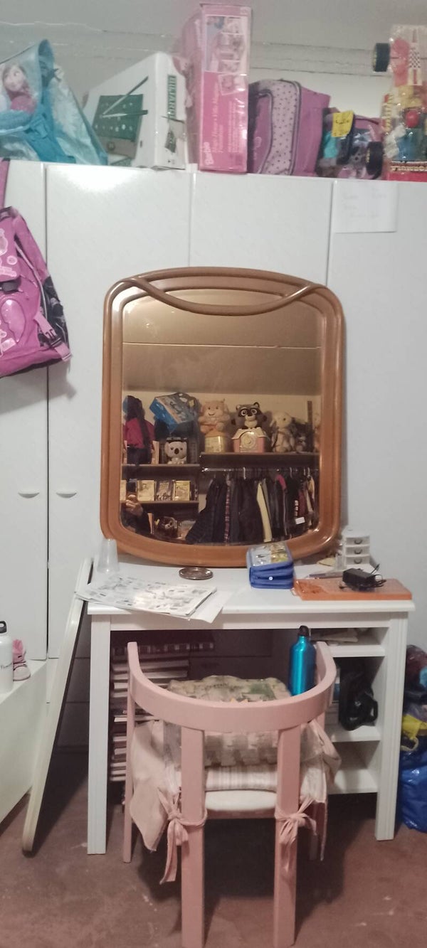 Specchio marrone nocciolato