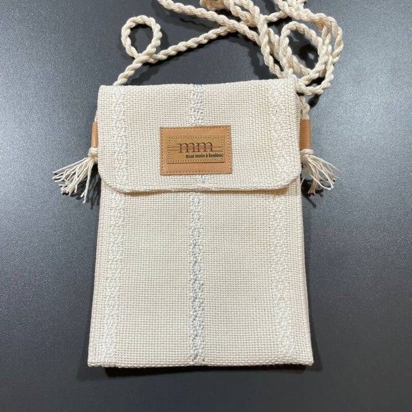 Pochette sac blanc cassé