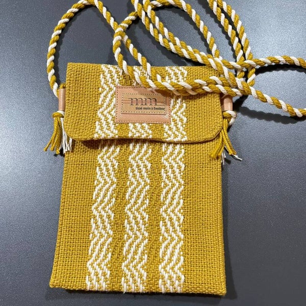 Pochette sac jaune moutarde