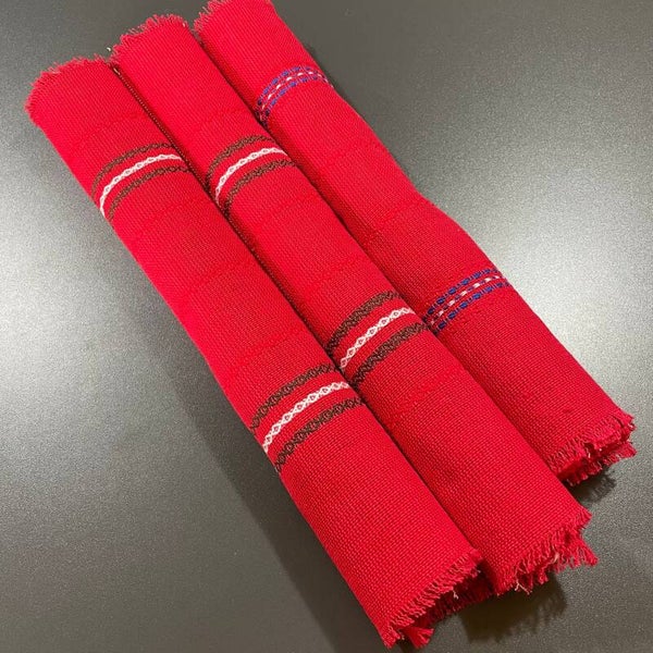 Sets de table en coton rouge