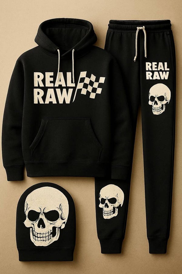 Skull head real raw sweatsuit for fall