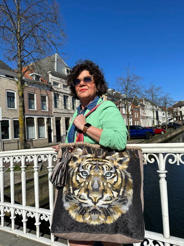 Tote Bag Tiger Taupe