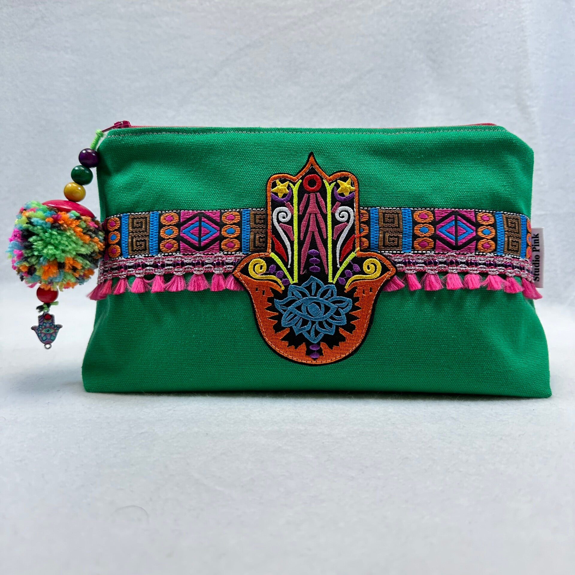 Toilettas Large Hamsa Green