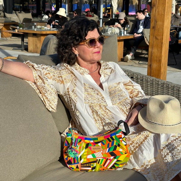 Schoudertas Geo Lime